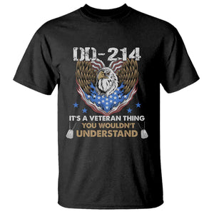 DD-214 Its A Veteran Thing You Wouldnt Understand T Shirt Patriotic American Eagle Military Pride Graphic TS02 Black Print Your Wear