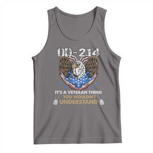 DD-214 Its A Veteran Thing You Wouldnt Understand Tank Top Patriotic American Eagle Military Pride Graphic TS02 Deep Heather Print Your Wear