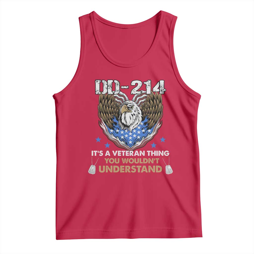 DD-214 Its A Veteran Thing You Wouldnt Understand Tank Top Patriotic American Eagle Military Pride Graphic TS02 Red Print Your Wear