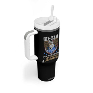 DD-214 Its A Veteran Thing You Wouldnt Understand Tumbler With Handle Patriotic American Eagle Military Pride Graphic TS02 Print Your Wear