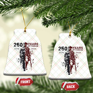 250 Years of Courage Commemorative Patriotic Soldier Ceramic Ornament American Revolution to Modern Military 1776 to 2026 Semiquincentennial TS02 Print Your Wear