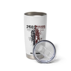 250 Years of Courage Commemorative Patriotic Soldier Tumbler Cup American Revolution to Modern Military 1776 to 2026 Semiquincentennial TS02 Print Your Wear