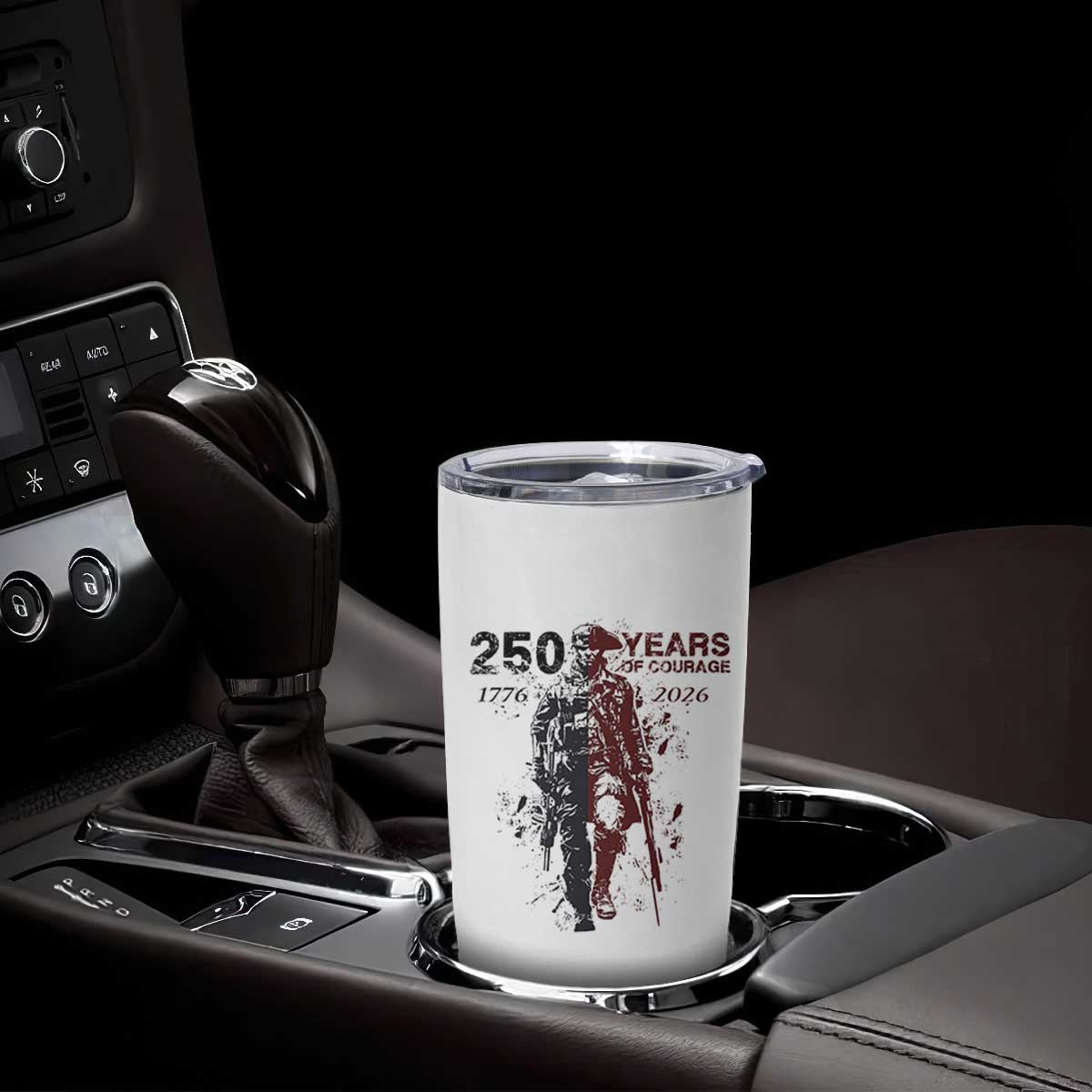 250 Years of Courage Commemorative Patriotic Soldier Tumbler Cup American Revolution to Modern Military 1776 to 2026 Semiquincentennial TS02 Print Your Wear