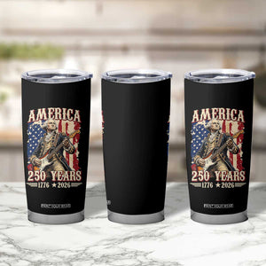 America 250 Years George Washington Rock Star Tumbler Cup Funny Electric Guitar Player Vintage American Flag 1776 to 2026 Semiquincentennial TS02 Print Your Wear
