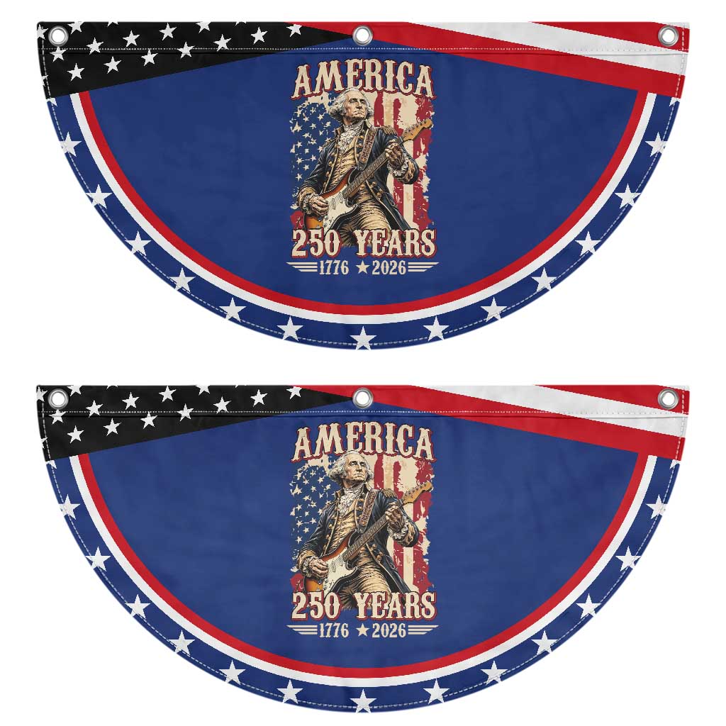 America 250 Years George Washington Rock Star Patriotic Fan Flag Funny Electric Guitar Player Vintage American Flag 1776 to 2026 Semiquincentennial