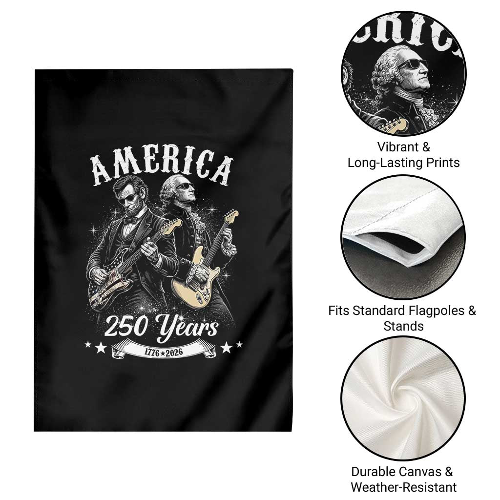 America 250 Years Abraham Lincoln and George Washington Rock Concert Garden Flag Presidents Jamming Electric Guitars 1776 to 2026 Semiquincentennial TS02 Print Your Wear