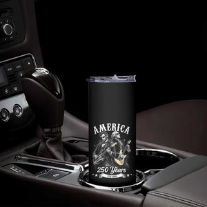 America 250 Years Abraham Lincoln and George Washington Rock Concert Skinny Tumbler Presidents Jamming Electric Guitars 1776 to 2026 Semiquincentennial TS02 Print Your Wear