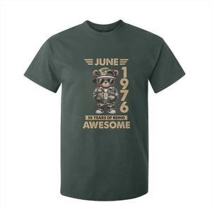 Cool Teddy Bear June 1976 50th Birthday T Shirt For Kid 50 Years Of Being Awesome Retro Streetwear Gift