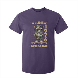 Cool Teddy Bear June 1976 50th Birthday T Shirt For Kid 50 Years Of Being Awesome Retro Streetwear Gift