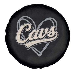 Vintage Cavs Name Script Heart Spare Tire Cover for Sports Fan TS02 Print Your Wear