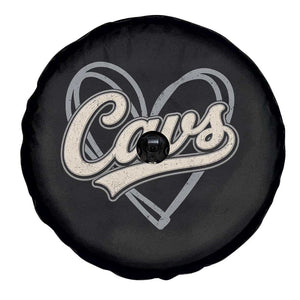 Vintage Cavs Name Script Heart Spare Tire Cover for Sports Fan TS02 Print Your Wear