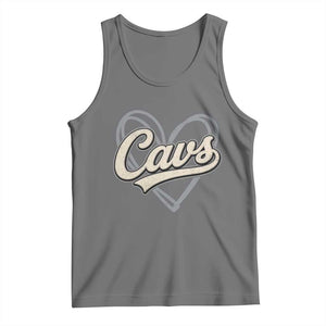 Vintage Cavs Name Script Heart Tank Top for Sports Fan