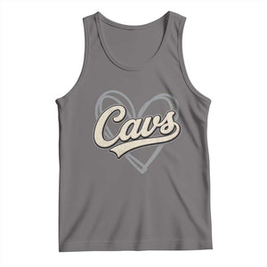 Vintage Cavs Name Script Heart Tank Top for Sports Fan