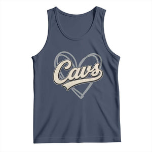 Vintage Cavs Name Script Heart Tank Top for Sports Fan