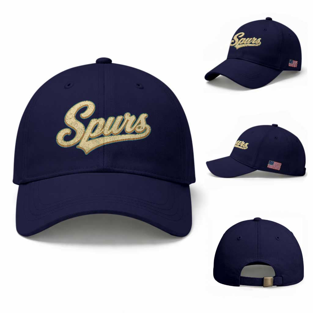 Vintage Spurs Name Script Baseball Cap for Sports Fan