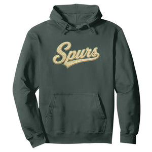 Vintage Spurs Name Script Hoodie for Sports Fan TS02 Dark Forest Green Print Your Wear