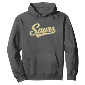 Vintage Spurs Name Script Hoodie for Sports Fan TS02 Dark Heather Print Your Wear