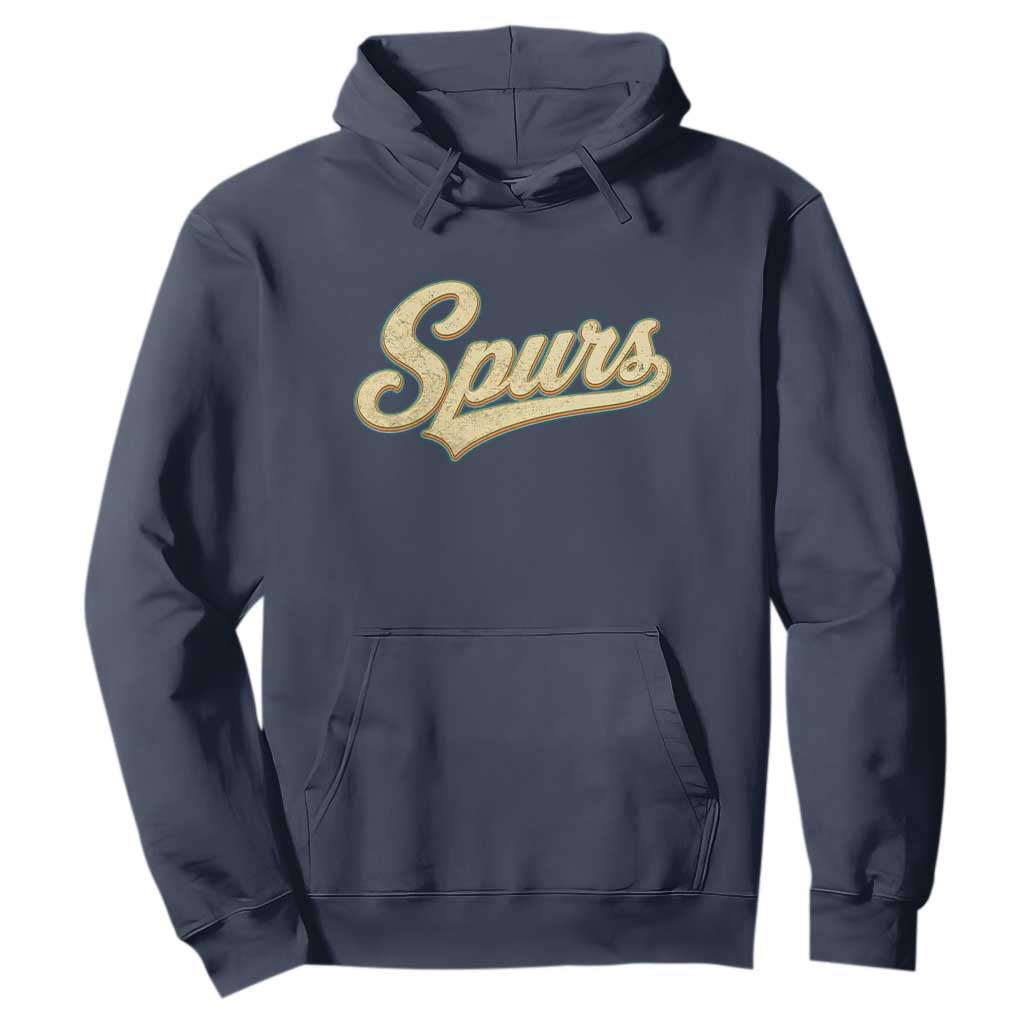 Vintage Spurs Name Script Hoodie for Sports Fan TS02 Navy Print Your Wear