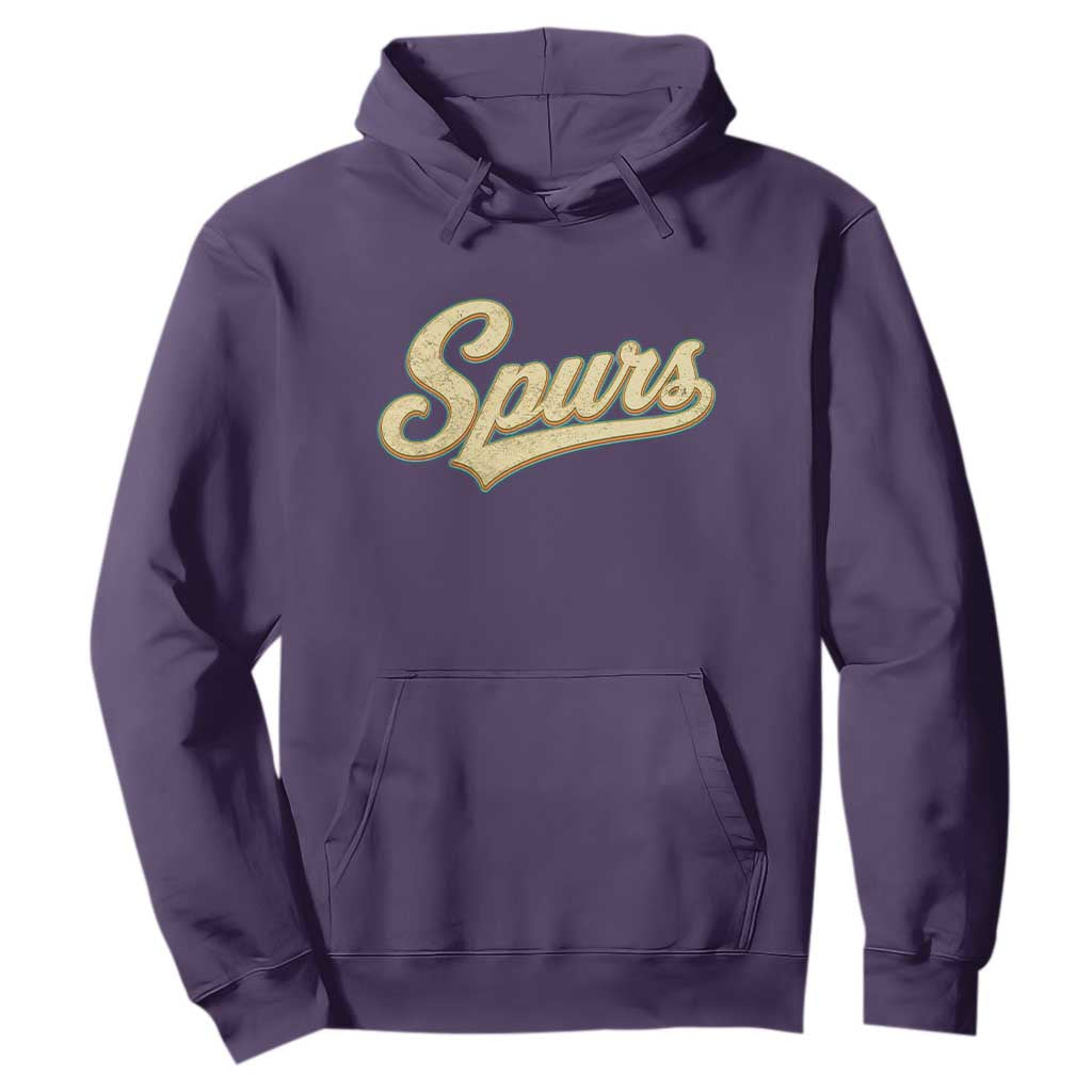 Vintage Spurs Name Script Hoodie for Sports Fan TS02 Purple Print Your Wear