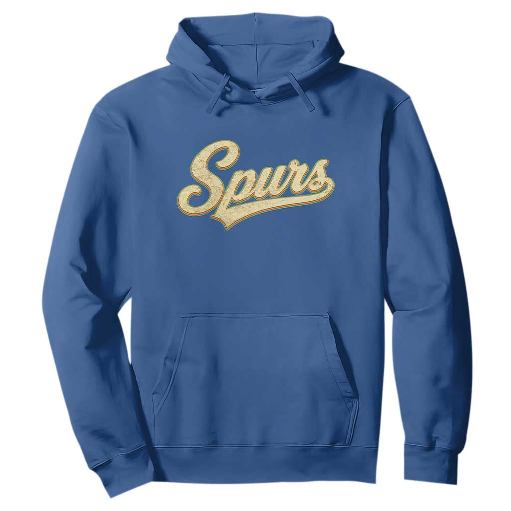 Vintage Spurs Name Script Hoodie for Sports Fan TS02 Royal Blue Print Your Wear