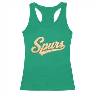 Vintage Spurs Name Script Racerback Tank Top for Sports Fan TS02 Irish Green Print Your Wear