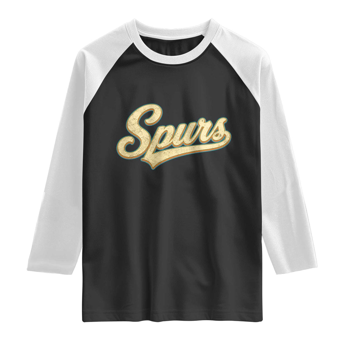 Vintage Spurs Name Script Raglan Shirt for Sports Fan