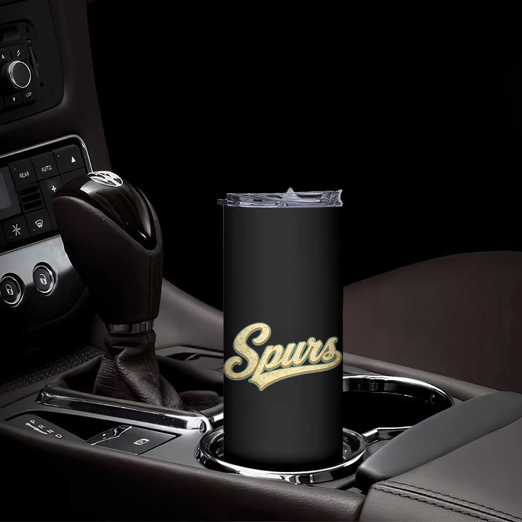 Vintage Spurs Name Script Skinny Tumbler for Sports Fan TS02 Print Your Wear