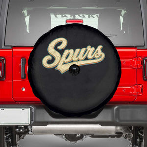Vintage Spurs Name Script Spare Tire Cover for Sports Fan TS02 Black Print Your Wear