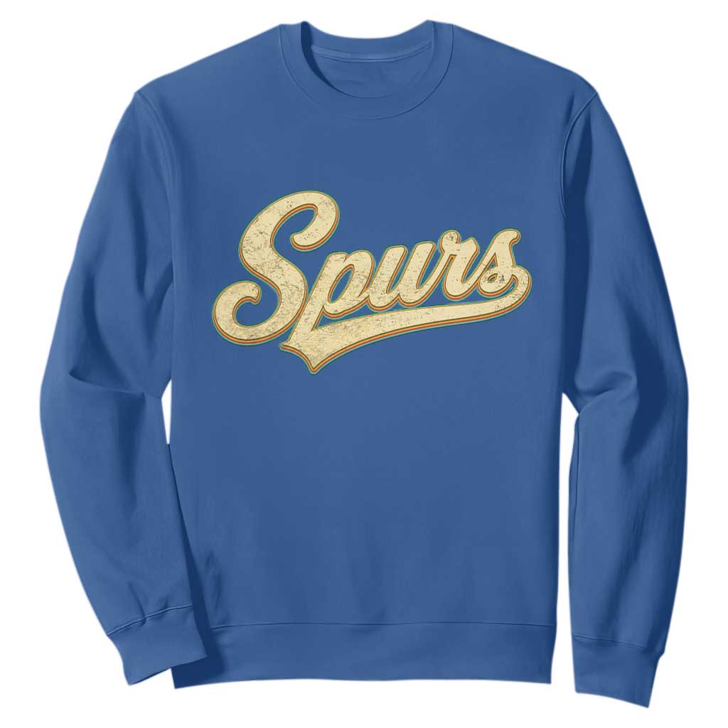 Vintage Spurs Name Script Sweatshirt for Sports Fan TS02 Royal Blue Print Your Wear