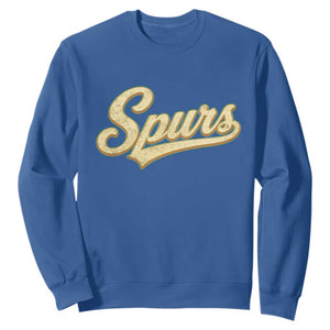 Vintage Spurs Name Script Sweatshirt for Sports Fan TS02 Royal Blue Print Your Wear