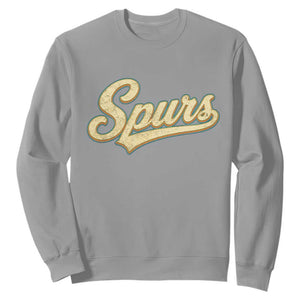 Vintage Spurs Name Script Sweatshirt for Sports Fan TS02 Sport Gray Print Your Wear