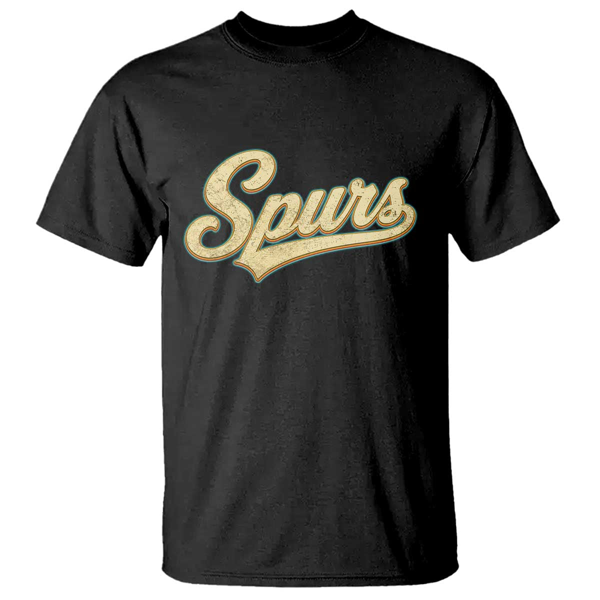 Vintage Spurs Name Script T Shirt for Sports Fan