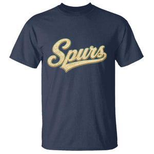 Vintage Spurs Name Script T Shirt for Sports Fan TS02 Navy Print Your Wear