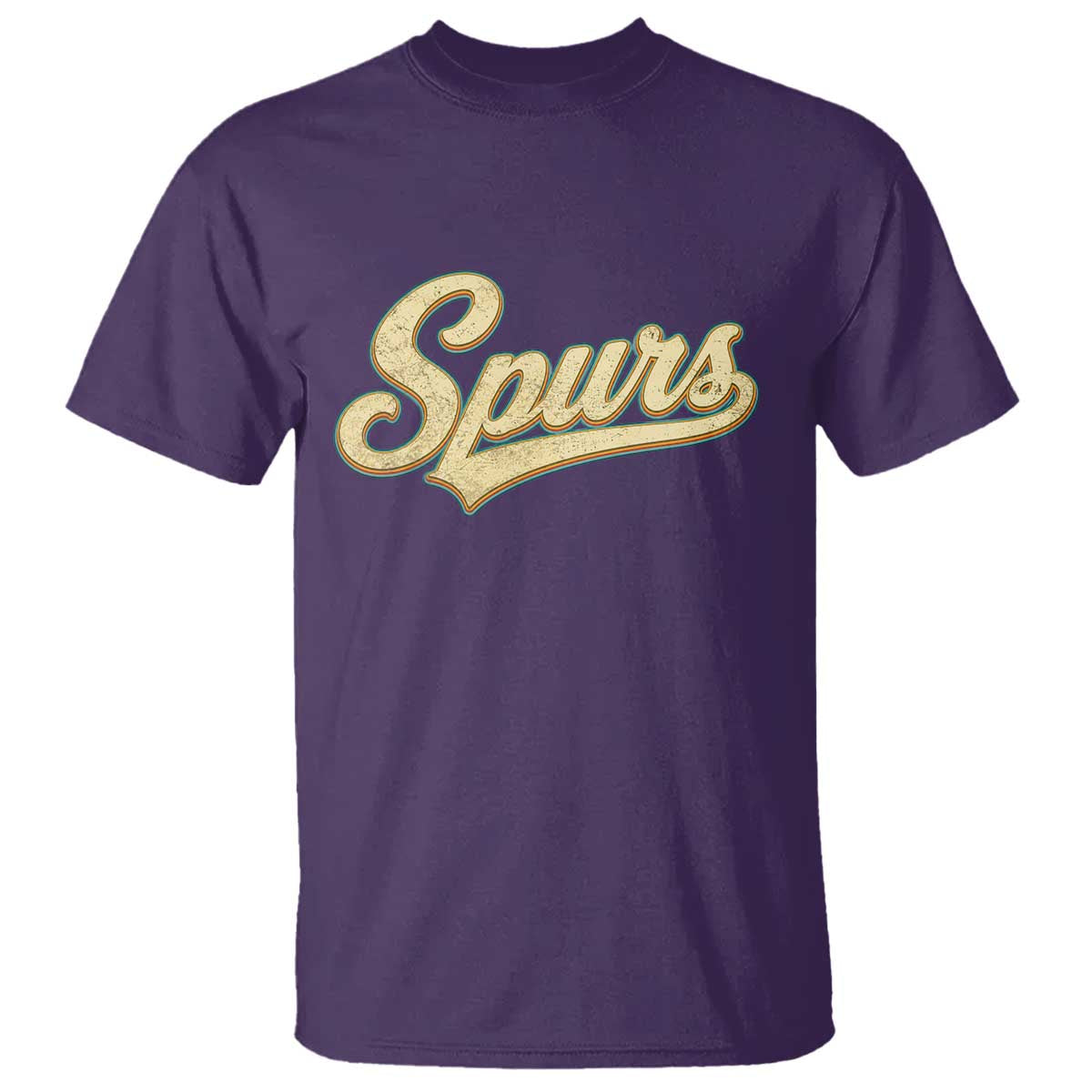 Vintage Spurs Name Script T Shirt for Sports Fan TS02 Purple Print Your Wear