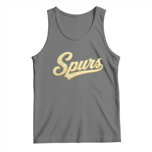 Vintage Spurs Name Script Tank Top for Sports Fan