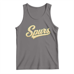 Vintage Spurs Name Script Tank Top for Sports Fan
