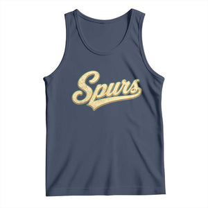 Vintage Spurs Name Script Tank Top for Sports Fan