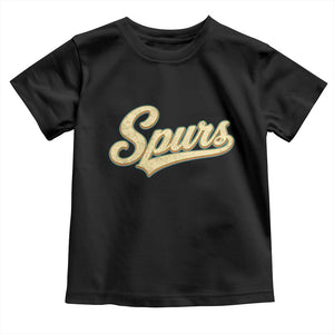 Vintage Spurs Name Script Toddler T Shirt for Sports Fan TS02 Black Print Your Wear