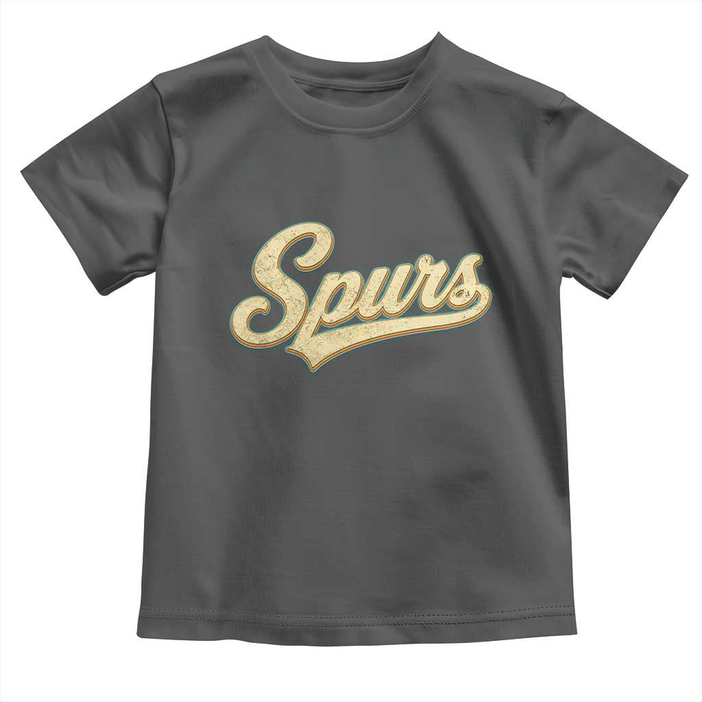 Vintage Spurs Name Script Toddler T Shirt for Sports Fan TS02 Dark Heather Print Your Wear