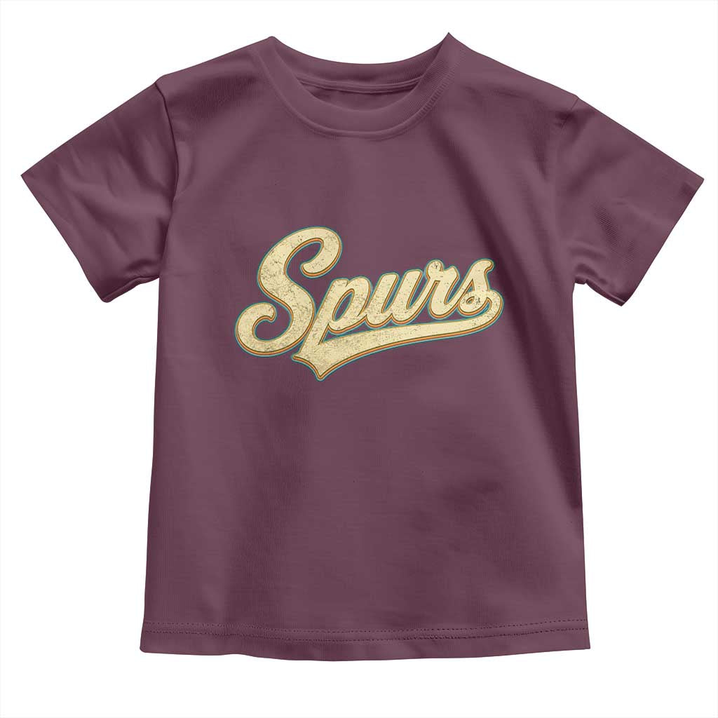 Vintage Spurs Name Script Toddler T Shirt for Sports Fan TS02 Maroon Print Your Wear