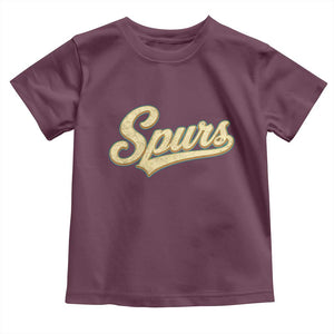 Vintage Spurs Name Script Toddler T Shirt for Sports Fan TS02 Maroon Print Your Wear