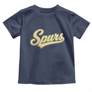 Vintage Spurs Name Script Toddler T Shirt for Sports Fan TS02 Navy Print Your Wear