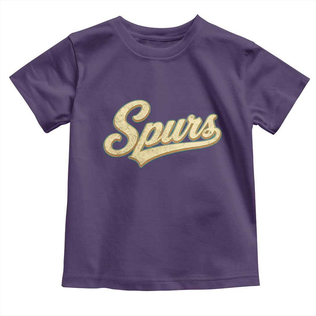 Vintage Spurs Name Script Toddler T Shirt for Sports Fan TS02 Purple Print Your Wear