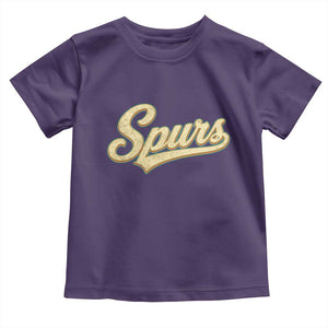 Vintage Spurs Name Script Toddler T Shirt for Sports Fan TS02 Purple Print Your Wear
