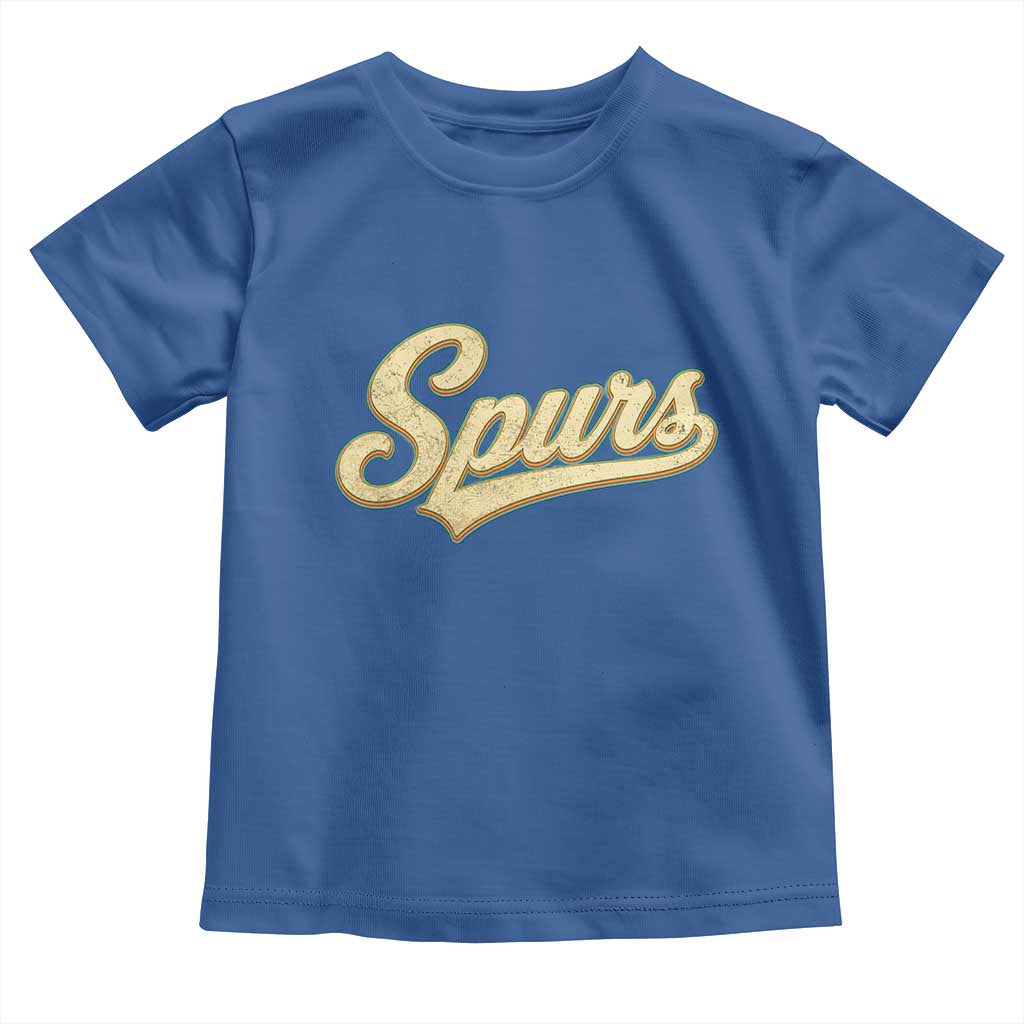 Vintage Spurs Name Script Toddler T Shirt for Sports Fan TS02 Royal Blue Print Your Wear