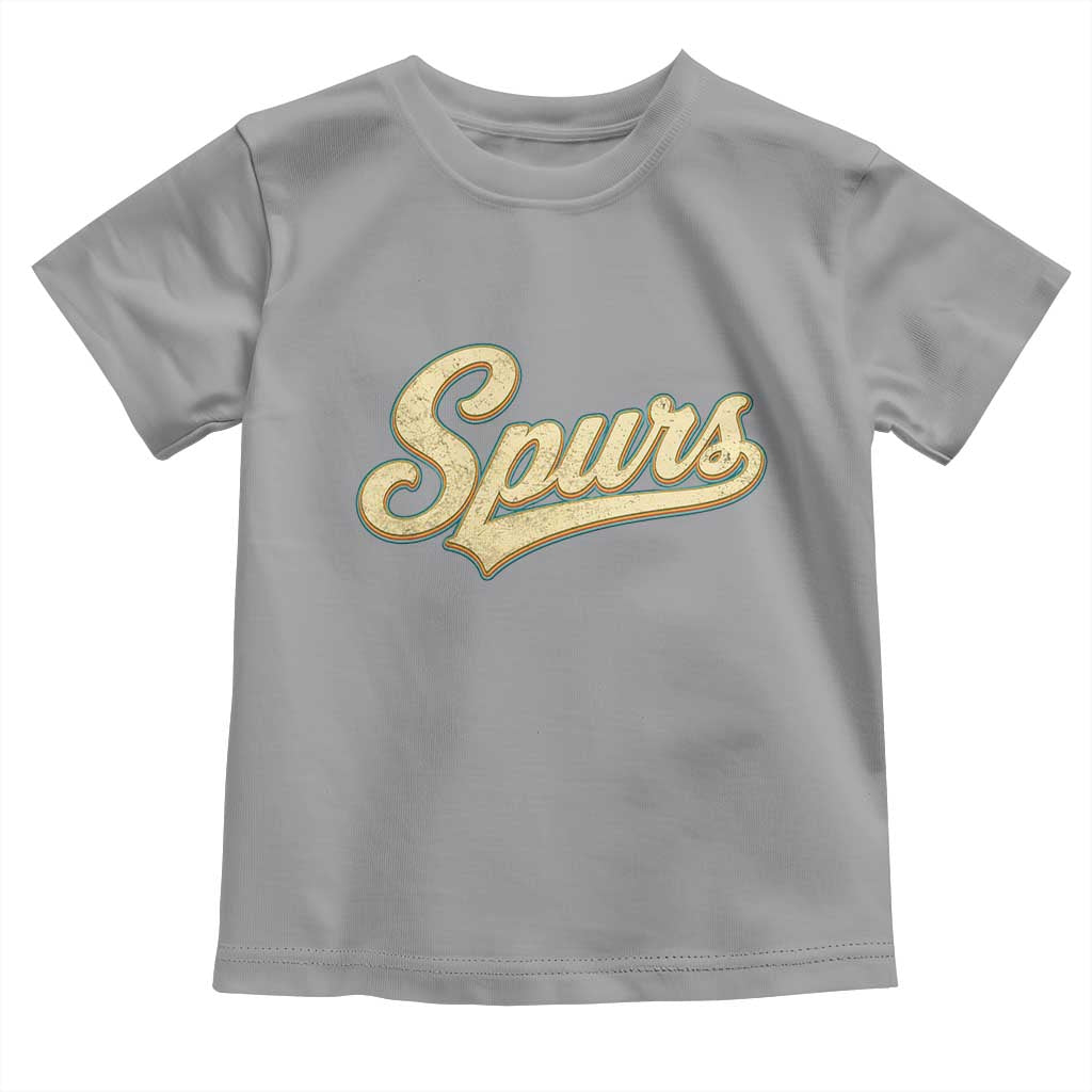 Vintage Spurs Name Script Toddler T Shirt for Sports Fan TS02 Sport Gray Print Your Wear