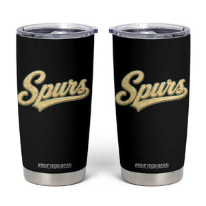 Vintage Spurs Name Script Tumbler Cup for Sports Fan