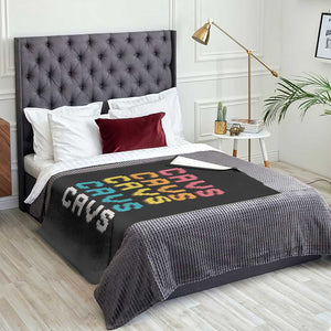 Retro Stacked Block Cavs Name Colorful Toy Brick Throw Blanket for Sports Fan TS02 Print Your Wear