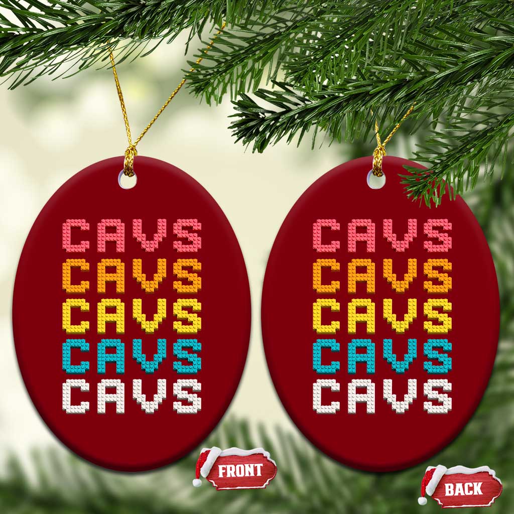 Retro Stacked Block Cavs Name Colorful Toy Brick Ceramic Ornament for Sports Fan TS02 Print Your Wear