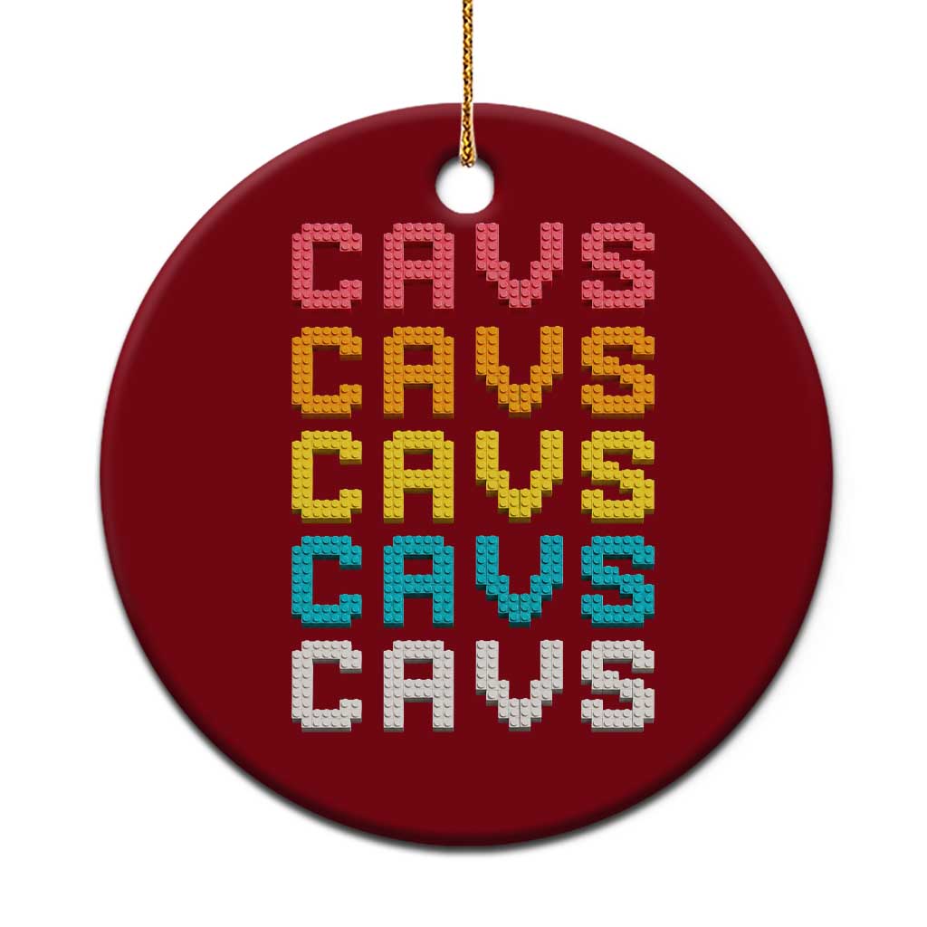 Retro Stacked Block Cavs Name Colorful Toy Brick Ceramic Ornament for Sports Fan TS02 1pc Red Print Your Wear